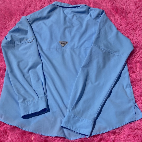 Columbia Performance Fishing Gear Omni Shade shirt  in blue size L - Picture 6 of 8
